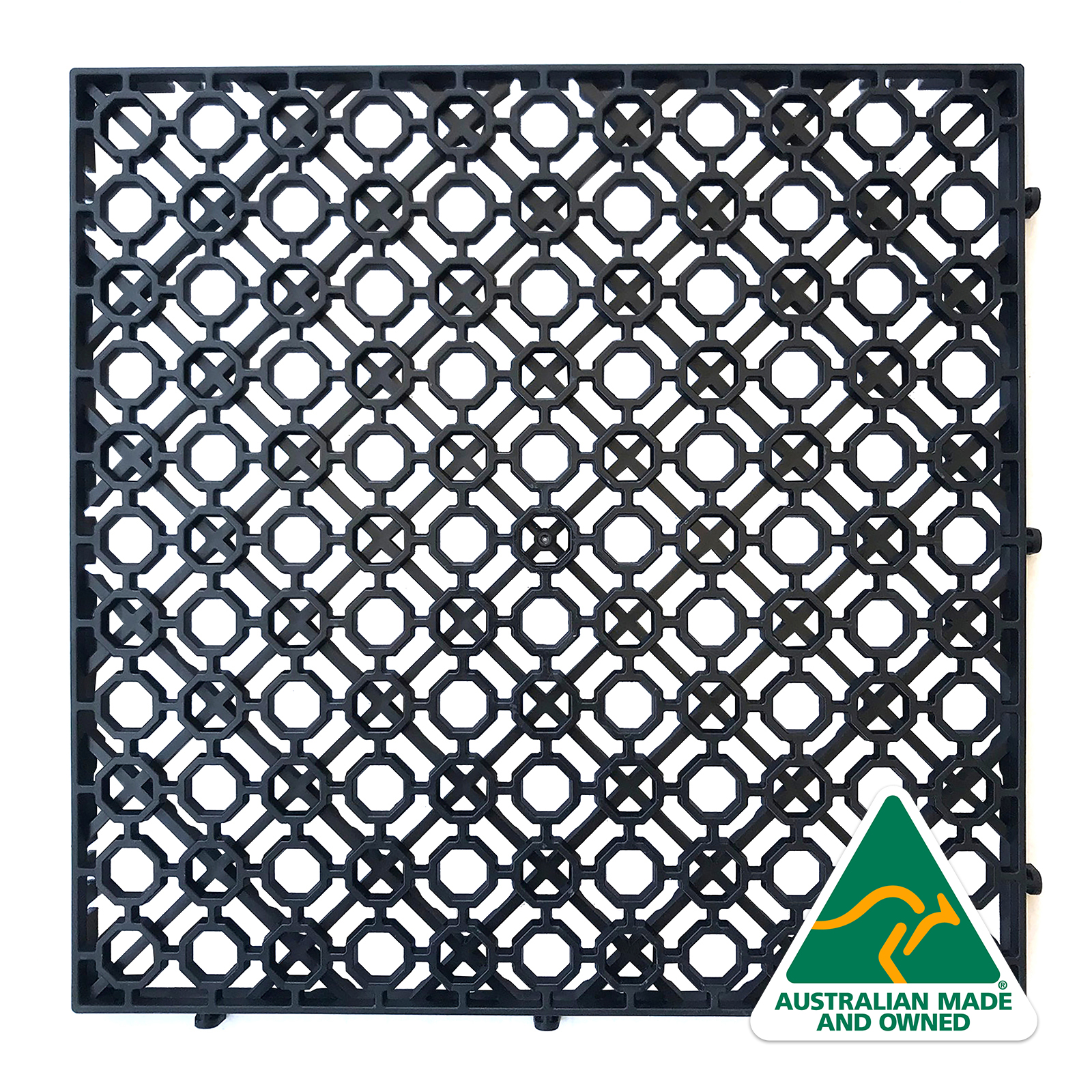 AUS-MADE_Jack Matrix Garden Floor_290 x 290mm x 15mm_Charcoal_1600X1600
