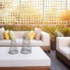 Jack Matrix Reeded Square Lattice 1800x900x6mm Smooth Cream